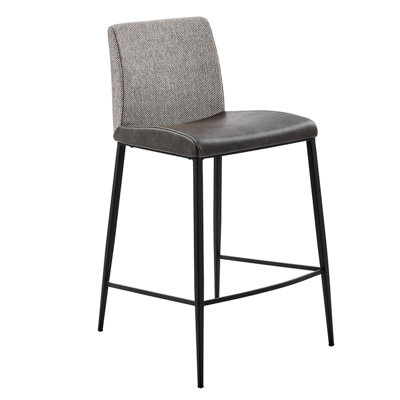 Shambrae Upholstered Counter Stool with Metal Frame