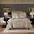 9-Piece King Abstract Comforter Set, Tan+Ivory