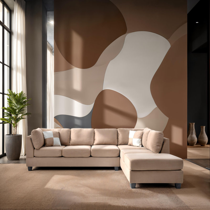 Harikleia Salisbury Sectional, Mocha Fabric