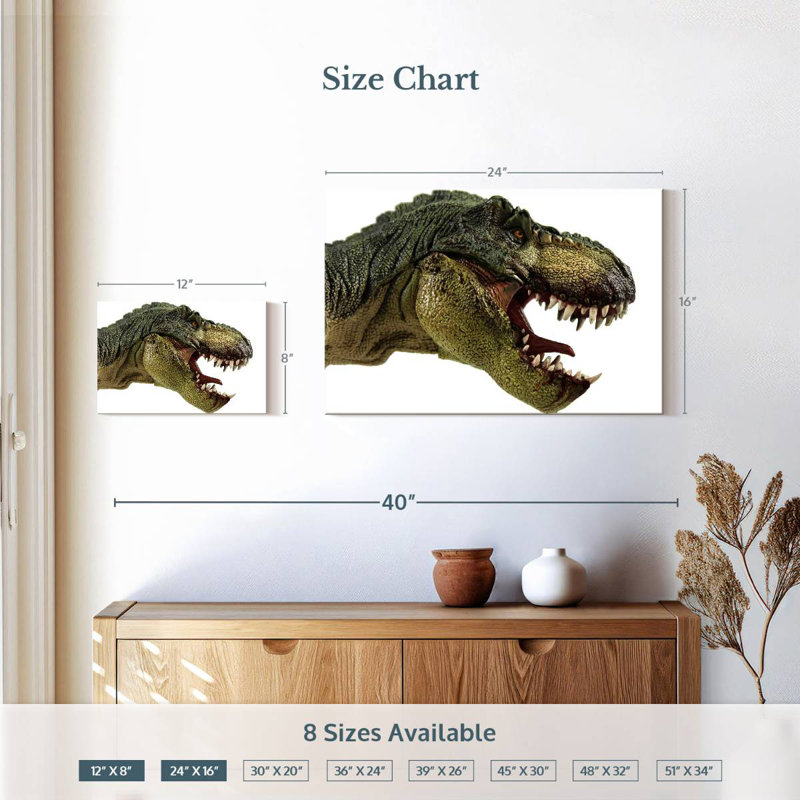 Crowle T-Rex Roar, 16" H x 24" W