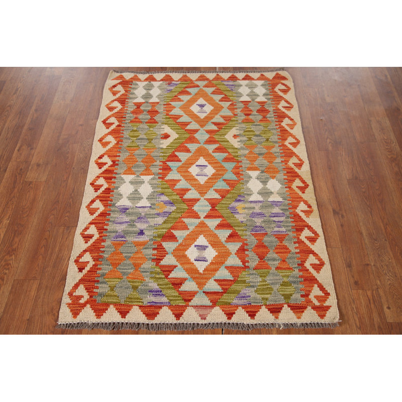 South Western Kilim Oriental Accent Rug 3x4