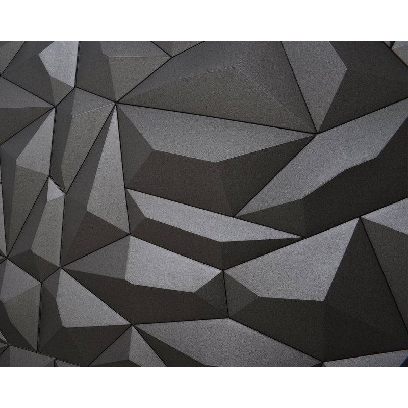 Panneaux muraux 3D Glacier (paquet de 30), Gris fumée