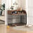 Versatile Heavy Duty Dog Crate with Lockable Wheels and Double Layer Storage