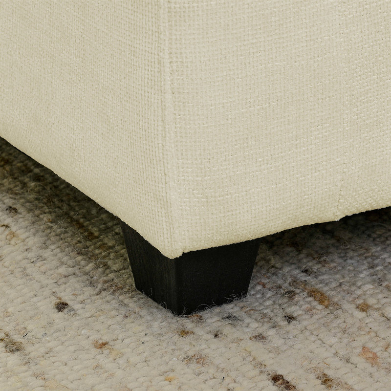 Repose-pieds modulaire contemporain en tissu Chenille