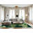 Machine Washable Botanical Green Area Rug-2126486071