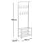Hallway Coat Stand Steel Hall Tree with Shoe Storage-92423641