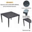 Table de salle à manger d'extérieur 40 po x 40 po avec pieds fuselés et trou pour parasol