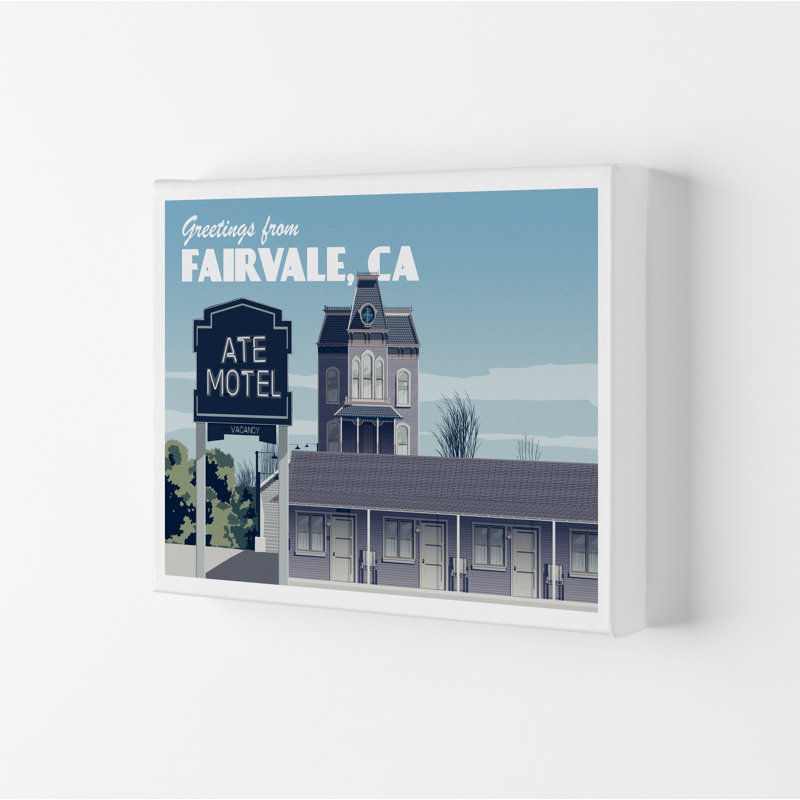 Bates Motel Day by Richard O'Neill - Print, Wrapped Canvas, 21cm H x 29.7cm W x 4cm D