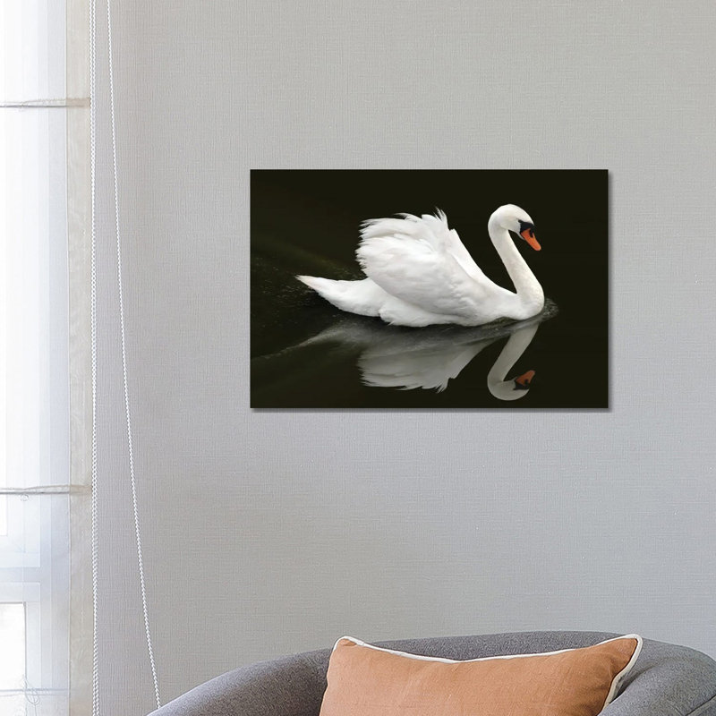 Swan by Ben Heine - Wrapped Canvas Print, 66.04 cm H x 45.72 cm W x 1.91 cm D