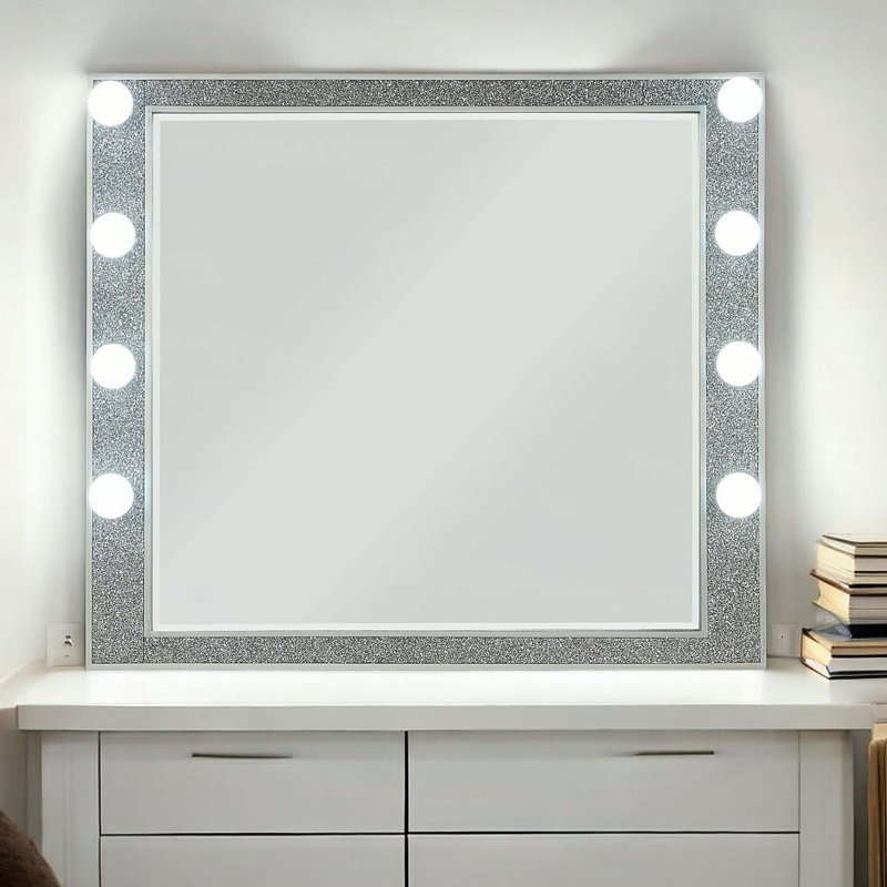 Miroir Sliverfluff avec finition champagne et lumière