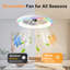 Ventilateur de plafond moderne 23,6 po avec lumières RVB, ventilateur encastré à profil bas avec télécommande et application, moteur à courant continu silencieux réversible à 6 vitesses, DEL à intensité variable de 3000 à 6500 K pour la chambre à coucher, blanc-131602616