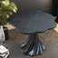 Table de salle à manger Artistic Modern, fibre de verre noire de 37 po, conception compacte élégante pour les cuisines