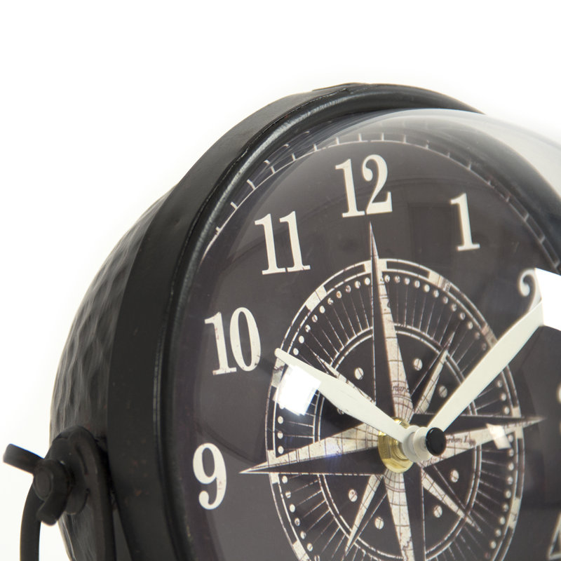 Horloge de table ronde en fer