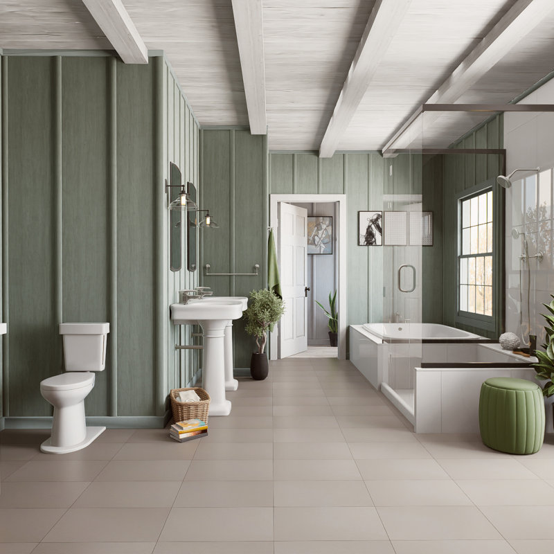 Piscina Brick 9-5/8 In. X 19-1/2 In. Porcelain Floor And Wall Tile, Gray