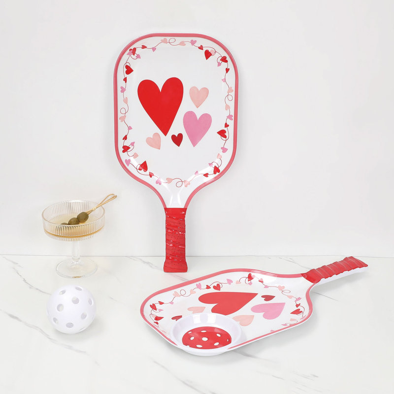 15 3/4" Pickleball Paddle Tray S2, Valentines Hearts