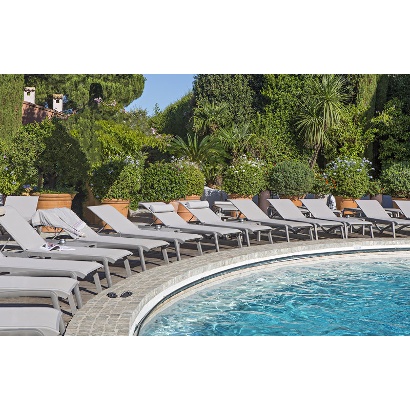 Sunset Outdoor Chaise Lounge, Gray, Gray