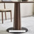 Walnut+Black Round Solid Wood Dining table-1819779607