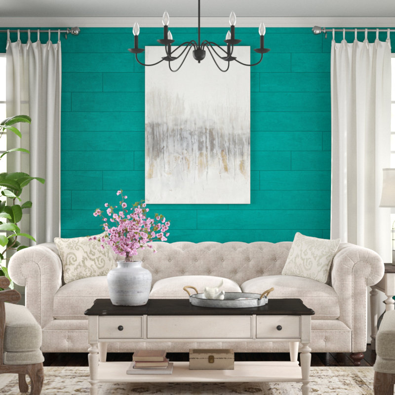 «Neutral Wave I», peinture sur toile, H 48 po x l 32 po, Toile tendue