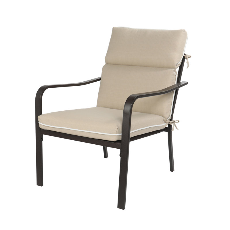 Wendin Outdoor 3 " Dining Chair Seat / Back Cushion, Linen