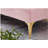 Convertible single sofa bed futon with gold metal legs teddy fabric (Pink)