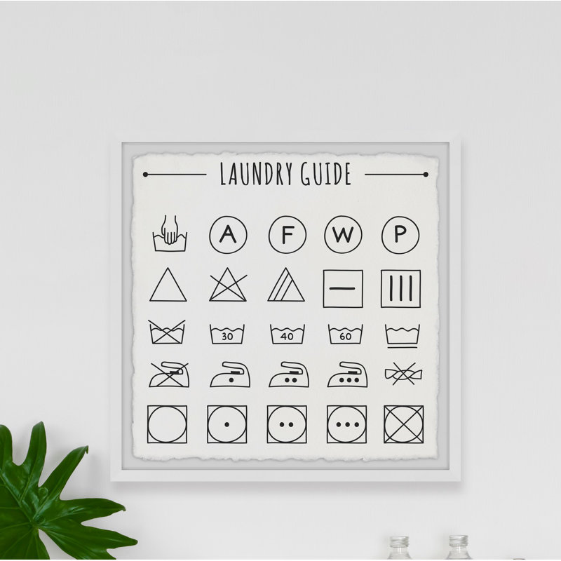 Laundry Guide - Impression sur cadre photo, H 32 po x l 32 po x P 1,5 po