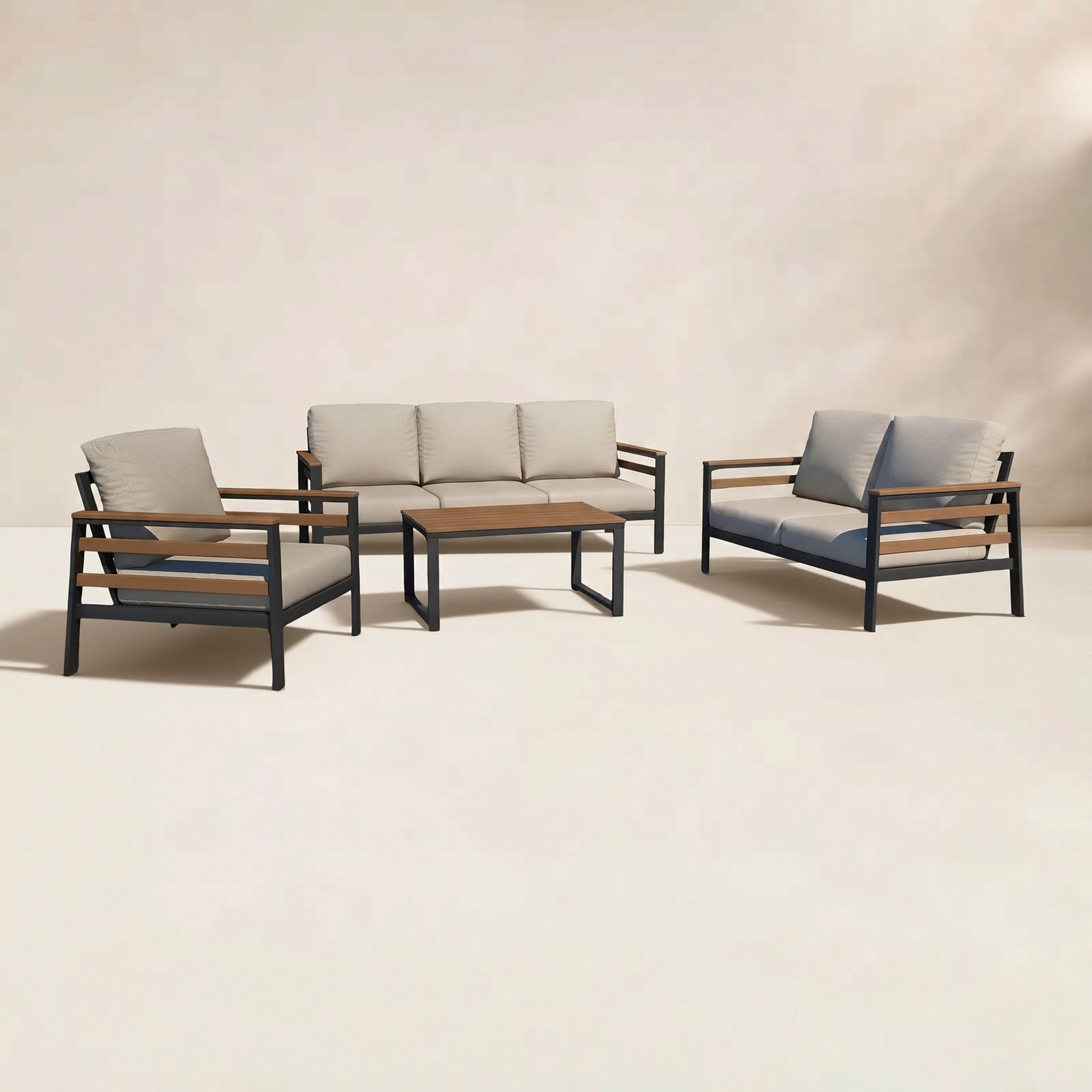 Townsend 6-Person Sunbrella® Patio Seating Group, Cast Silver