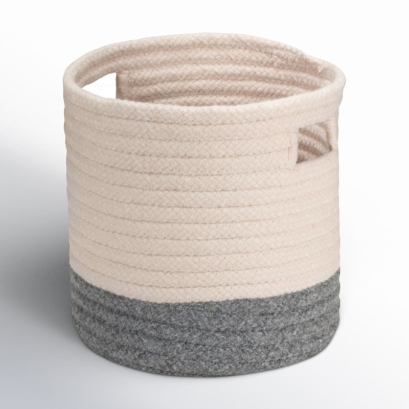 Panier en laine / polypropylène, Gris, H 16 po x l 20 po x P 20 po