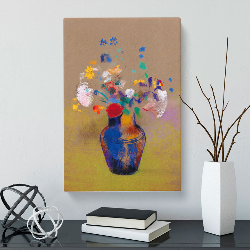 Flowers in a Vase by Odilon Redon - Wrapped Canvas, 91cm H x 60cm W x 3cm D