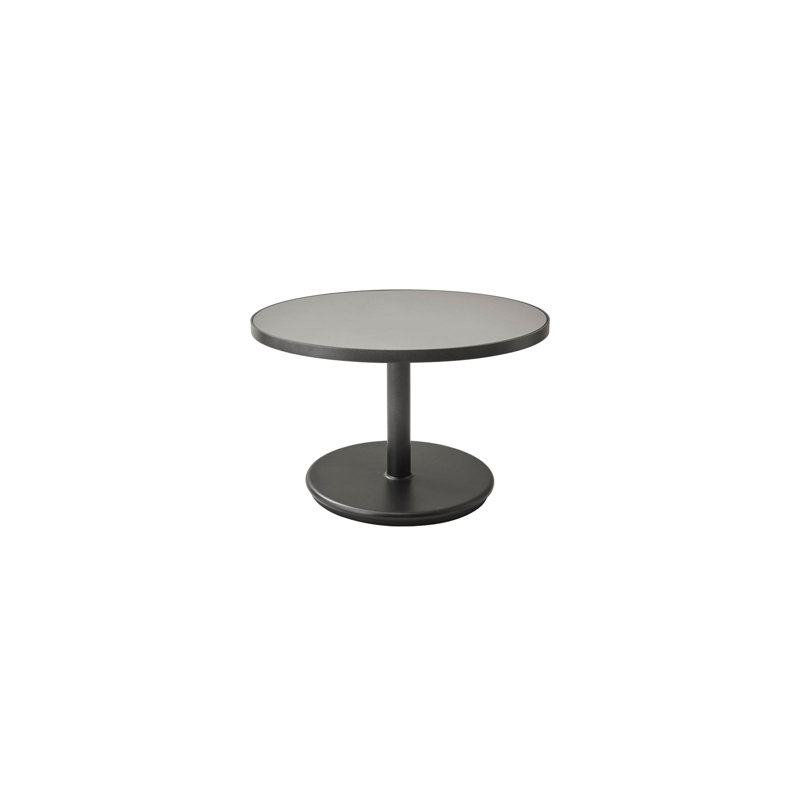 Go Outdoor Round, 15.8" H x 27.6" W x 27.6" D, Dark Gray, Black