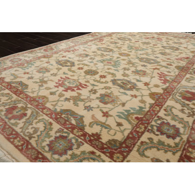 5'11''x8'10'' Hand Knotted New Zealand Wool Ivory Oushak Plush Pile Velvety Rug