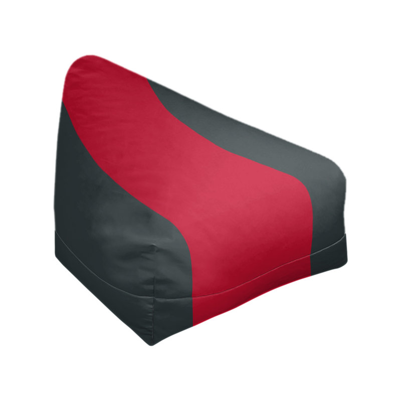 Classic Bean Bag, 30" H x 27" W x 27" D, Steel Gray/Red