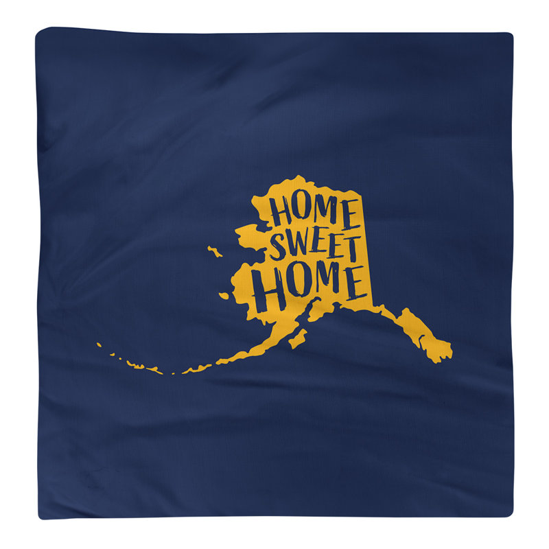 Cotton, Polyester Cities & Maps Square Napkin, Navy/Gold, 10" W x 10" D, Polyester