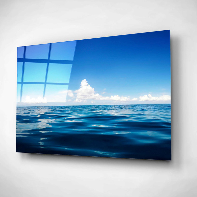 Art mural en verre Rosecliff Heights «Deep Blue» par Nicklas Gustafsson, H 12 po x l 16 po x P 0,13 po