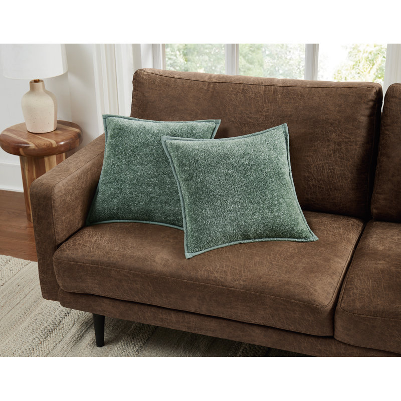 Coussins décoratifs en sherpa Brooklyn Loom, Vert
