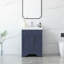 Ensemble de meuble-lavabo autoportant blanc mat avec comptoir en quartz de Carrare 24 po Aurilla-1377592117-1377592123