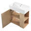 Ensemble de meuble-lavabo flottant moderne 21,6 po avec lavabo en céramique Micheal-1859855910