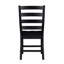 Ensemble de 2 chaises d'appoint en bois noir à dossier échelle