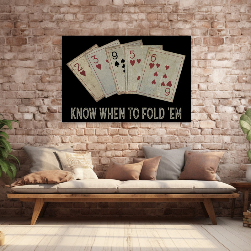 «Know When To Fold 'Em», art contemporain abstrait, H 40 po x l 60 po