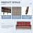 Valierius High-Quality 3-Seat Outdoor Wicker Sofa With Professional Outdoor Cushions - Durable, Comfortable Design For Patios, Gardens, And Porches-662165329-662165327