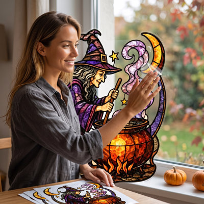 Décoration d'Halloween : Autocollant fantôme pour miroir, porte ou fenêtre, intérieur/maison. Décoration fantôme blanche, amovible et imperméable.