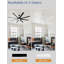 72 po Ventilateur de plafond standard avec lumière et télécommande, lumière DEL 3 couleurs, moteur à courant continu réversible-1990521535-1990521534