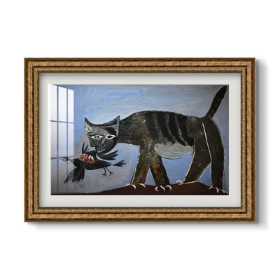 Cat Catching a Bird (Chat saisissant un oiseau), 1939-Pablo Picasso-Custom Framed Print