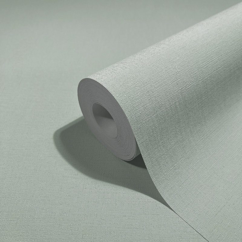 Murshed The New Textures Book Fabric Effect Design Wallpaper Roll, Light Green