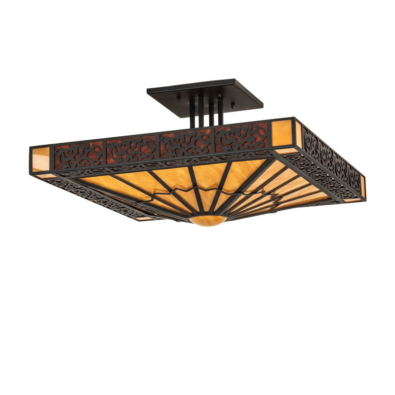 Plafonnier semi-encastré 4 lumières Zuvan