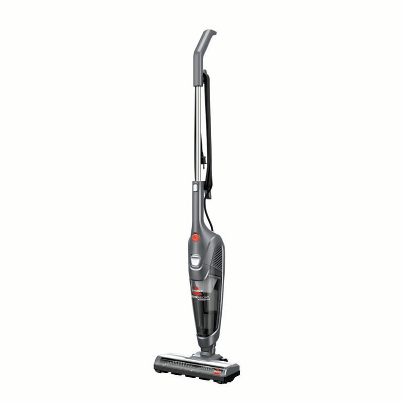 Gray Lightweight Bagless Stick Vacuum with Crevice Tool