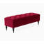Safar Wide Tufted Rectangle Ottoman Storage Bench – Upholstery Plush Velvet Shoe Bench with Black Turned Wooden Legs-108634780-111753557