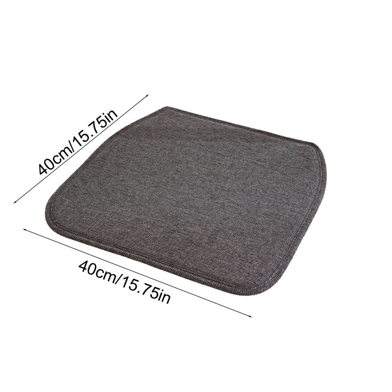 Summer Cottons And Linen Horseshoe Shaped Chair Cushions Dining Chair Cushions With Straps Non-sliped, Dark Gray