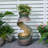 Outdoor Water Fountain Garden Hand Crafted Weather Resistant Floor Fountain with Light