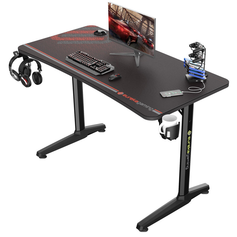 Metal Base Computer Desk, Black