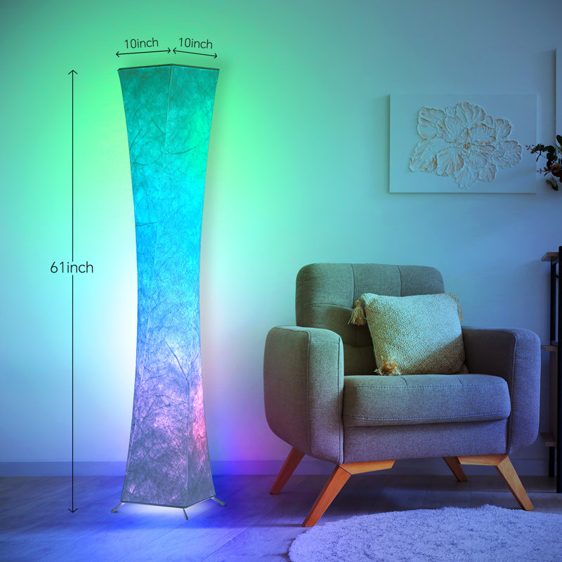 61" LED Dimmable Floor Lamp with Remote and APP Control